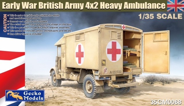 Gecko Early War British Heavy Ambulance with early/mid-war markings