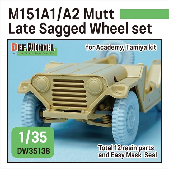 M151A1/A2 Mutt Jeep Sagged Wheel Set (DW35138)