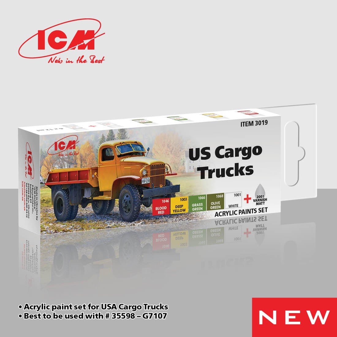 SOON ON SALE!Acrylic paint set for USA Cargo Trucks