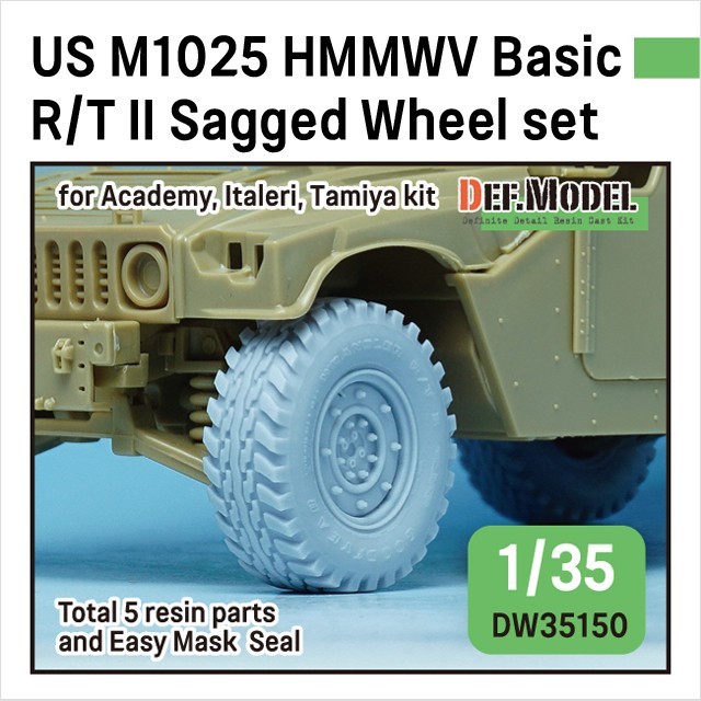 US M1025 HMMWV Basic RT II Sagged Wheel Set (DW35150)