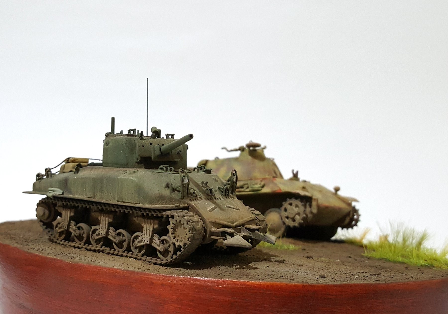 Panther Ausf. A. and Sherman M4A1 