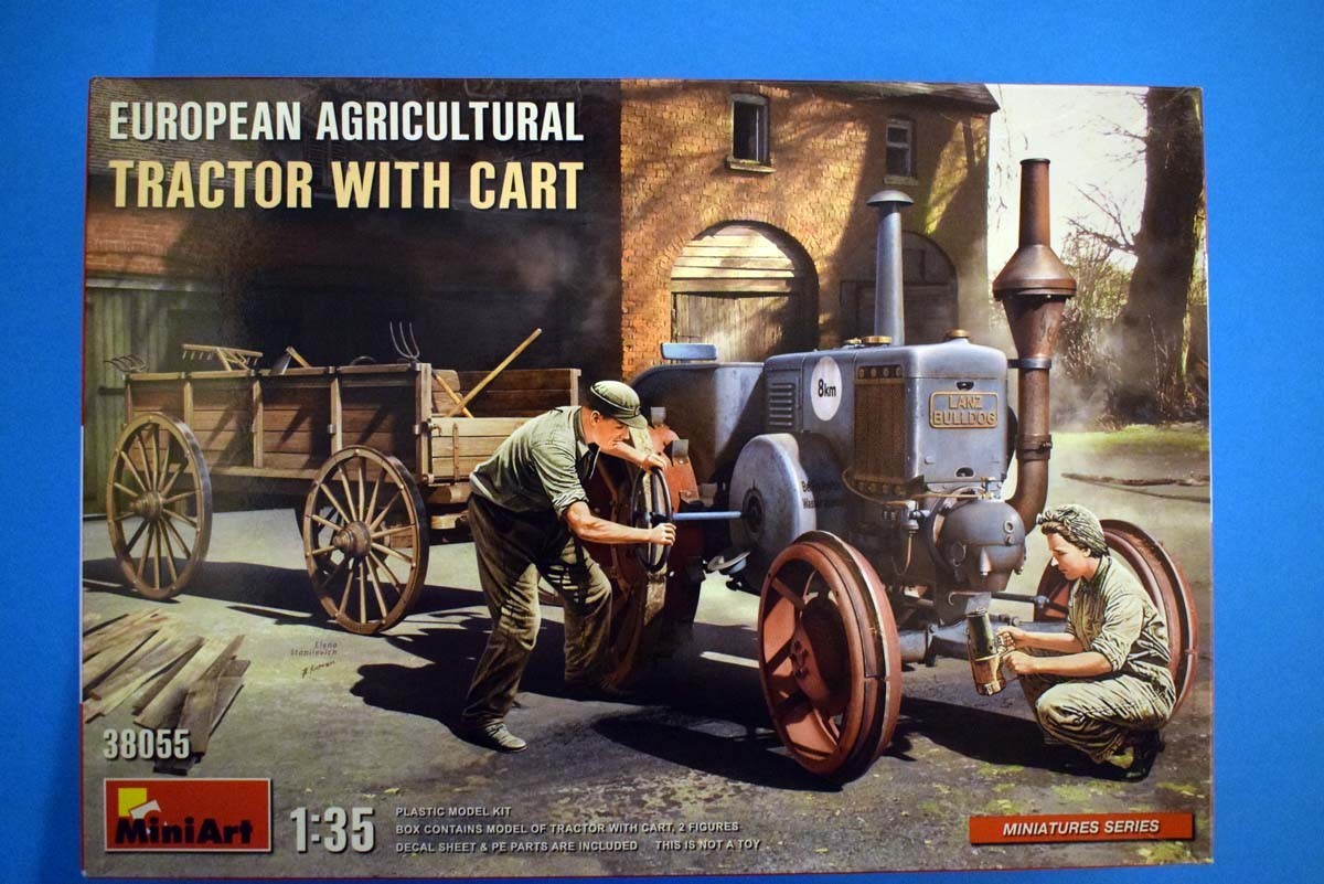 European Agricultural Tractor with Cart