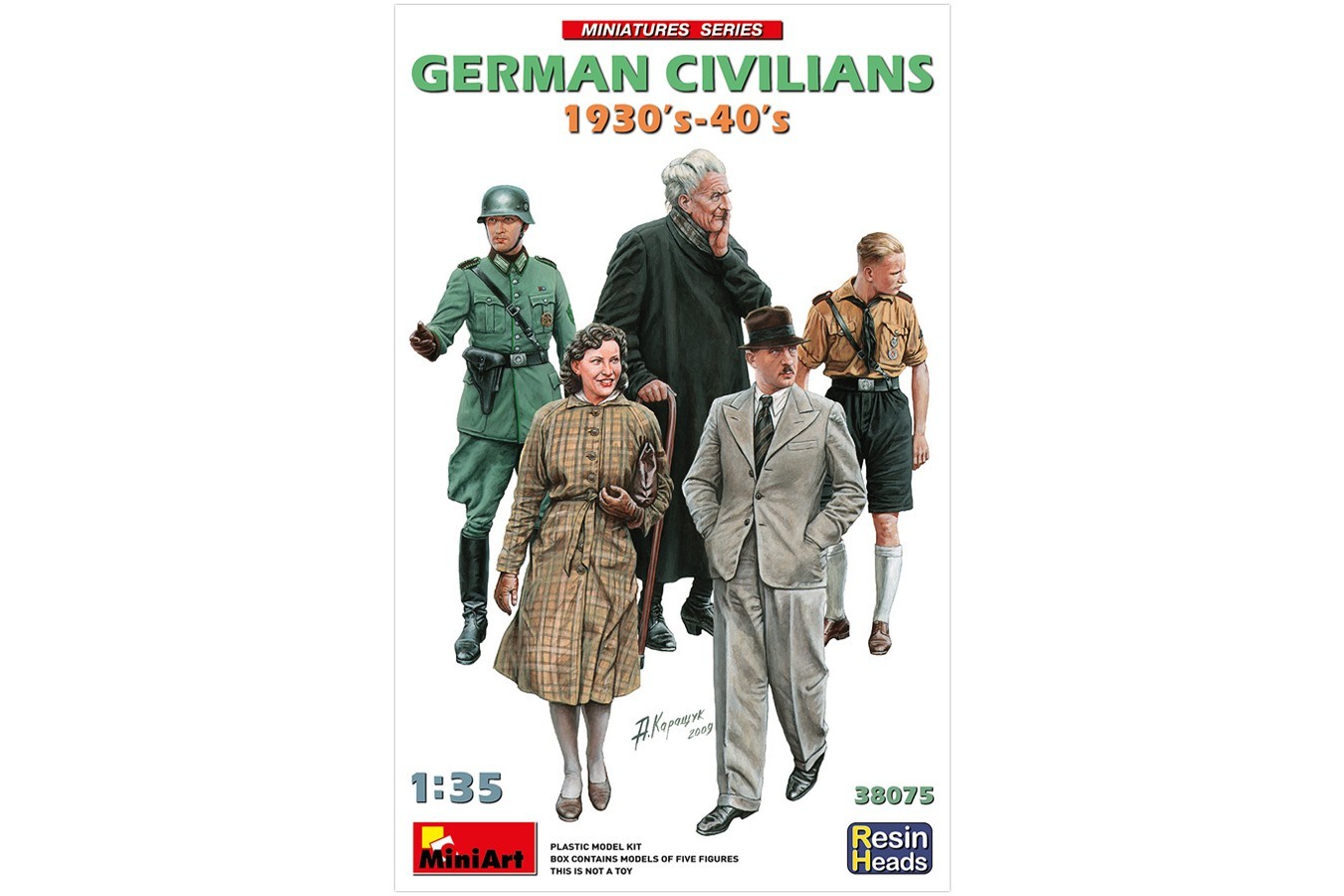 MiniArt German Civilians 1930-40's with Resin Heads
