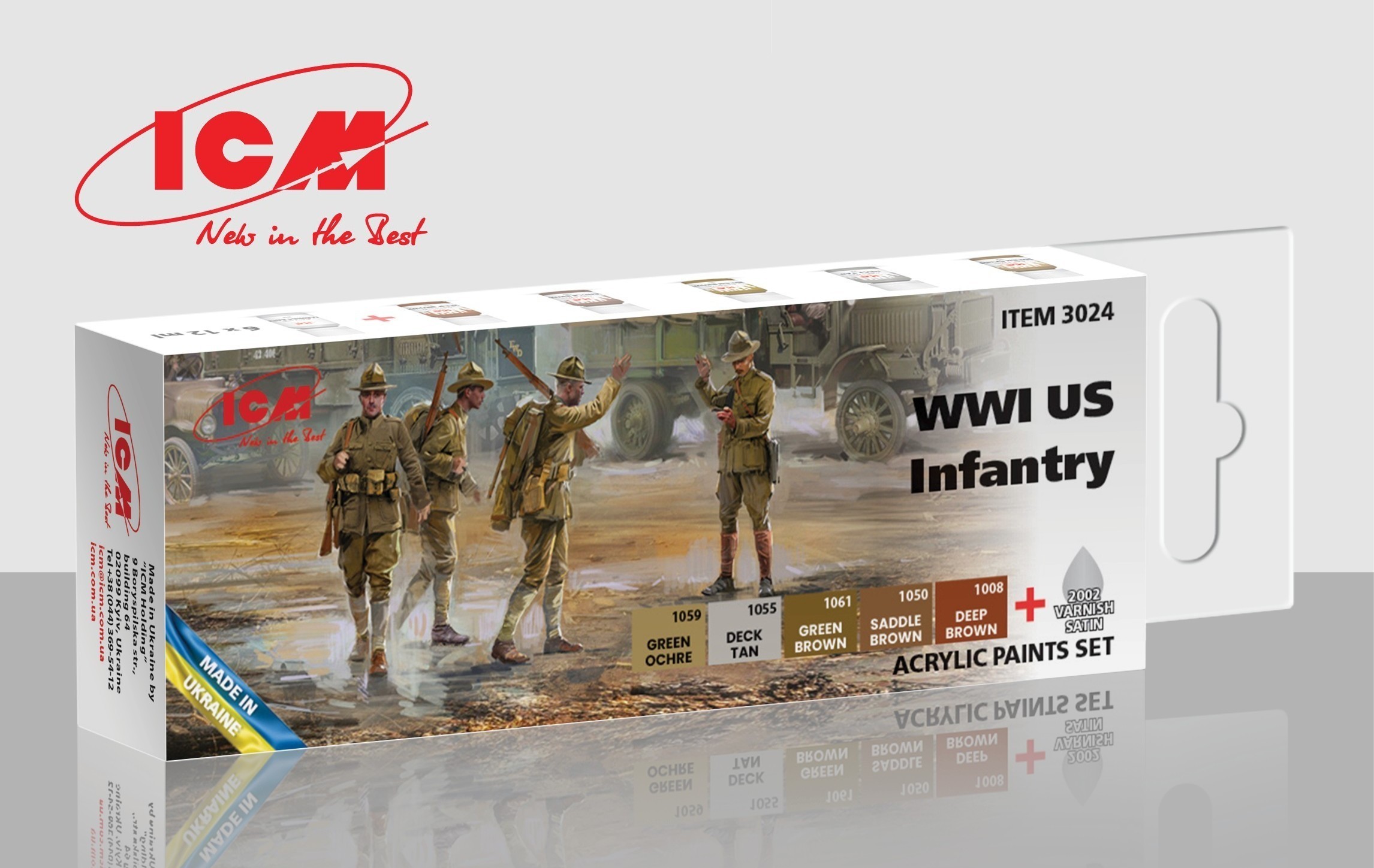 ICM Acrylic paint set for WWI US Infantry