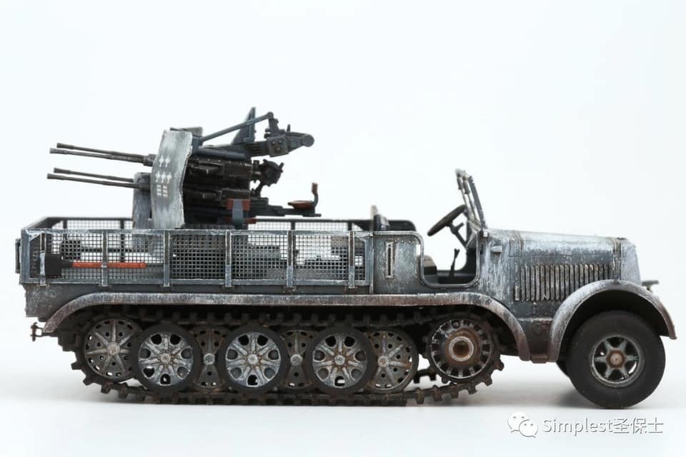 German 8-Ton Semi track 20mm Flakvierling Sd. Kfz. 7/1