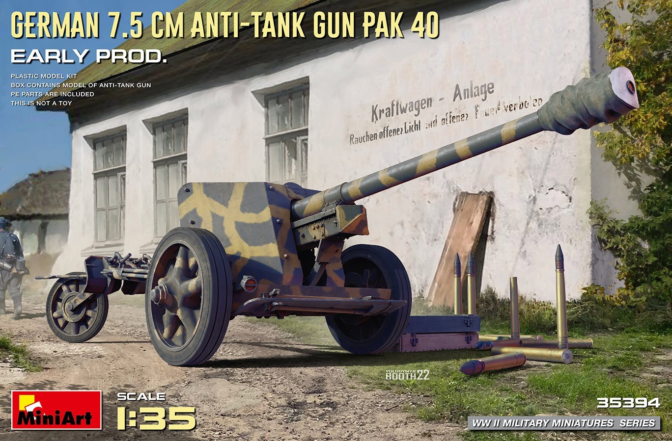 MiniArt German 7.5cm Anti-Tank Gun Pak 40. Early Prod