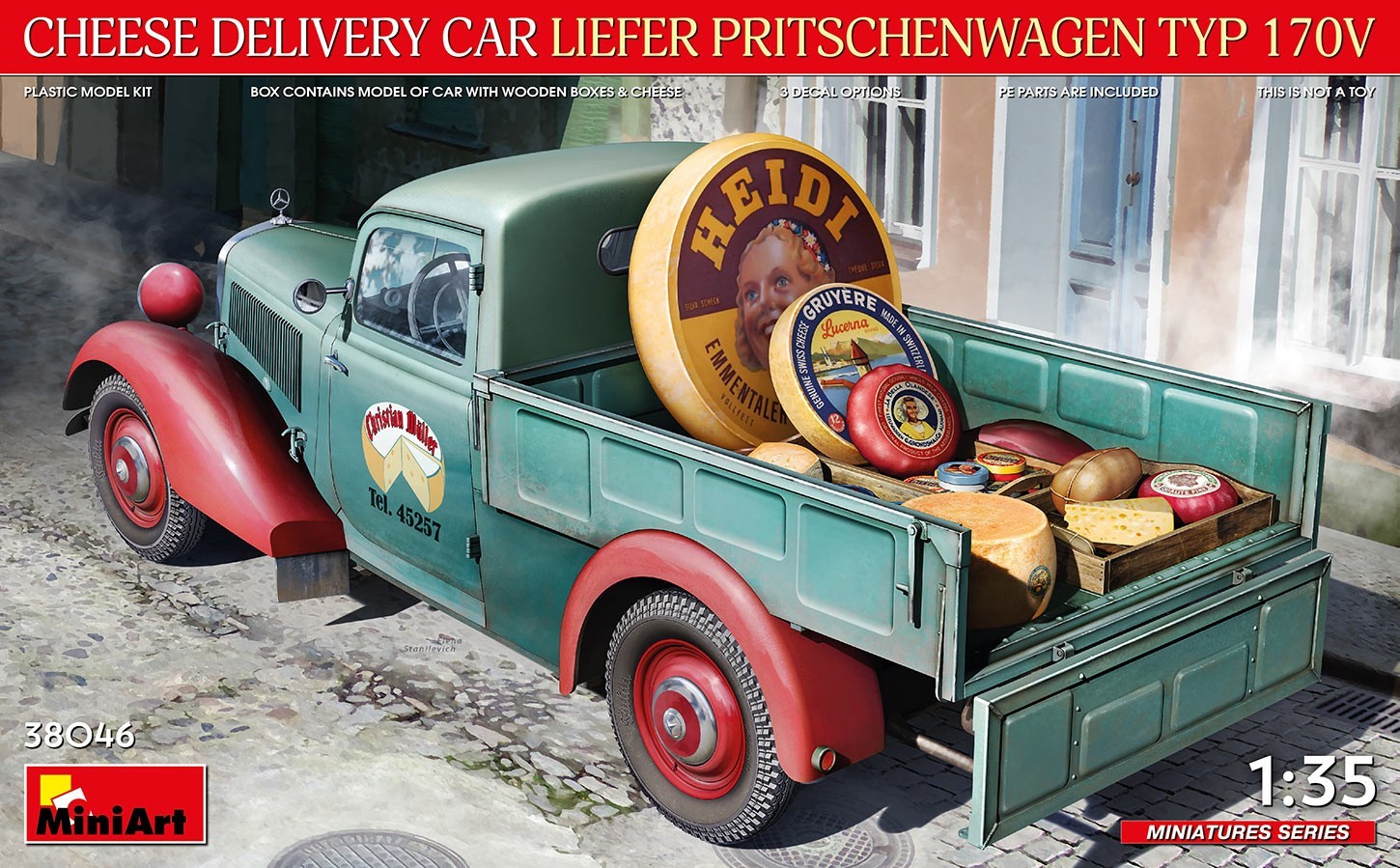 MiniArt Cheese Delivery Car Liefer Pritschenwagen Typ 170V