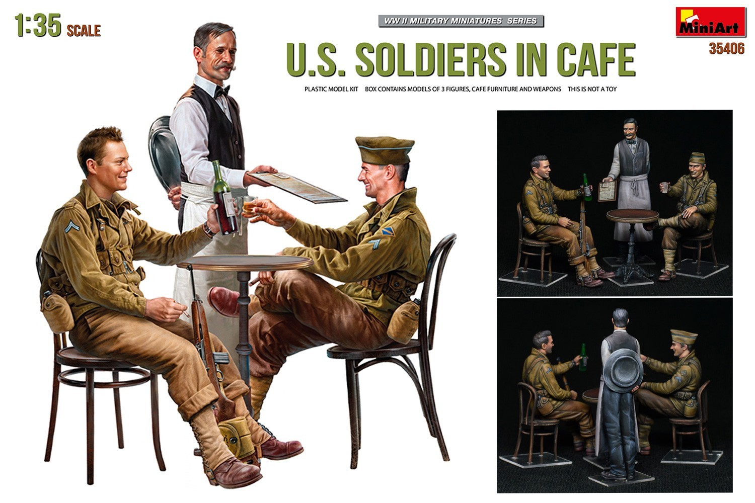 MiniArt U.S. Soldiers In Cafe