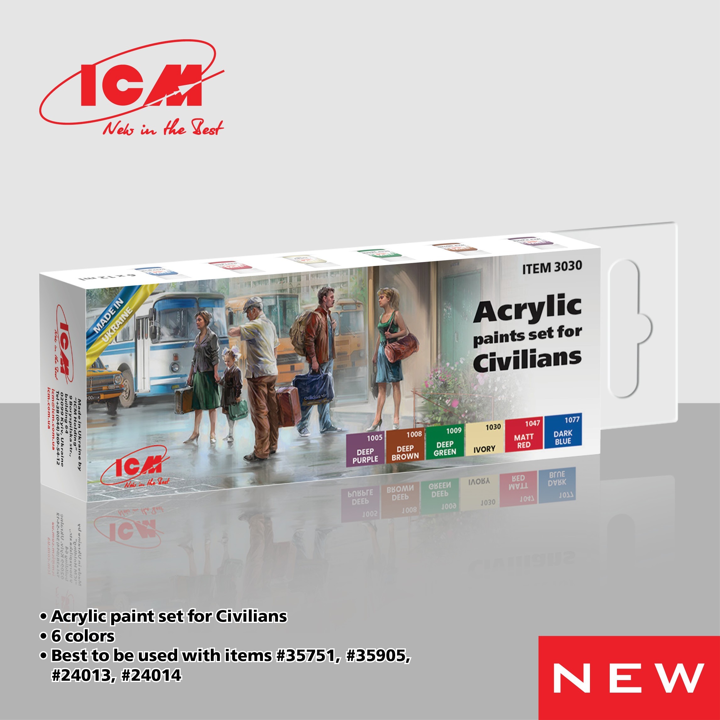 SOON ON SALE! Аcrylic paints set “Civilians”