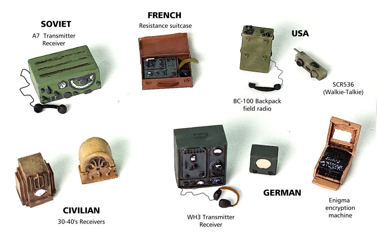 Drums and Crates WWII radios
