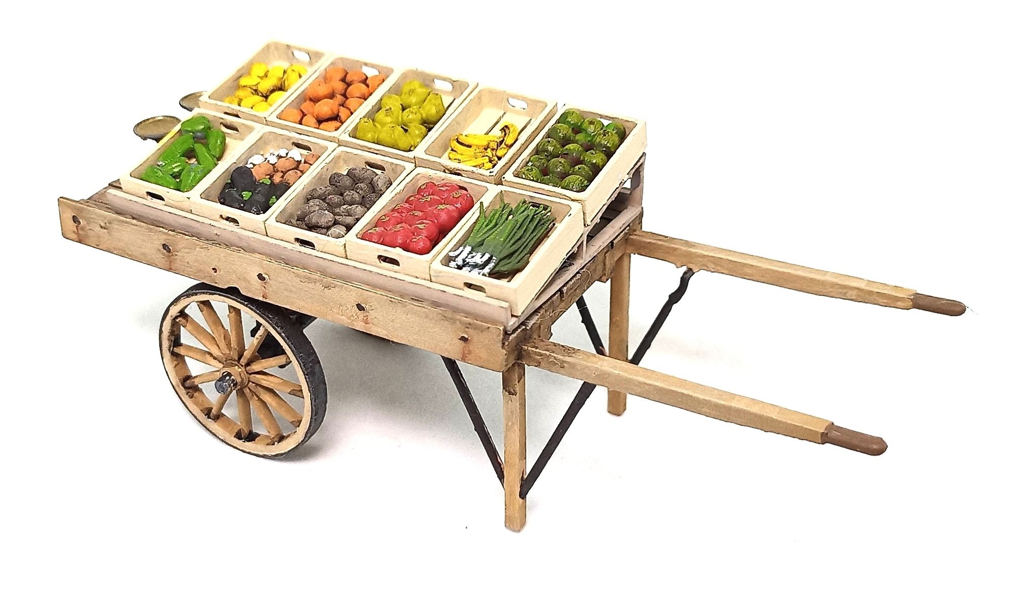 Fruit Vegetable Cart from Drums and Crates