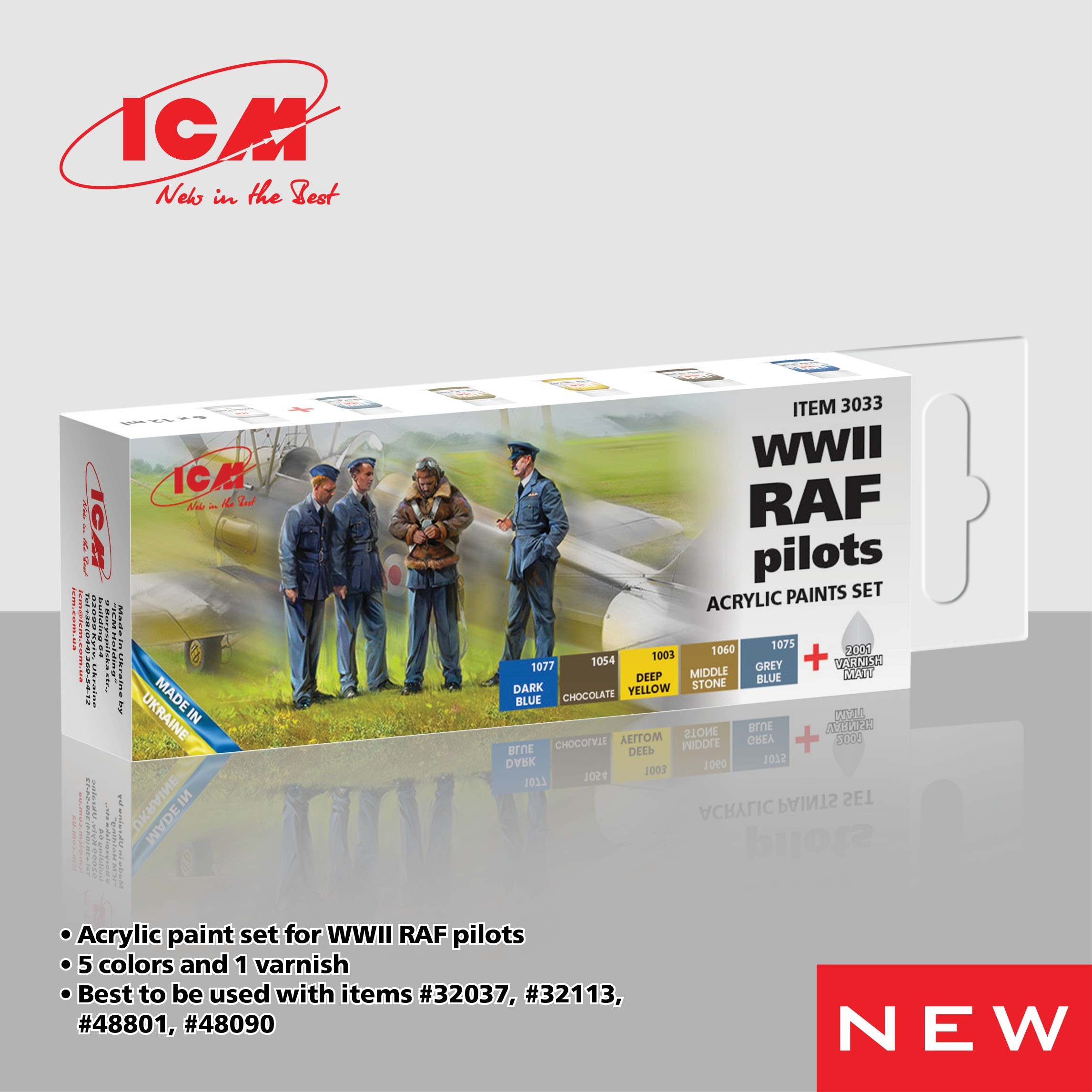 SOON ON SALE! Acrylic paint set for WWII RAF pilots
