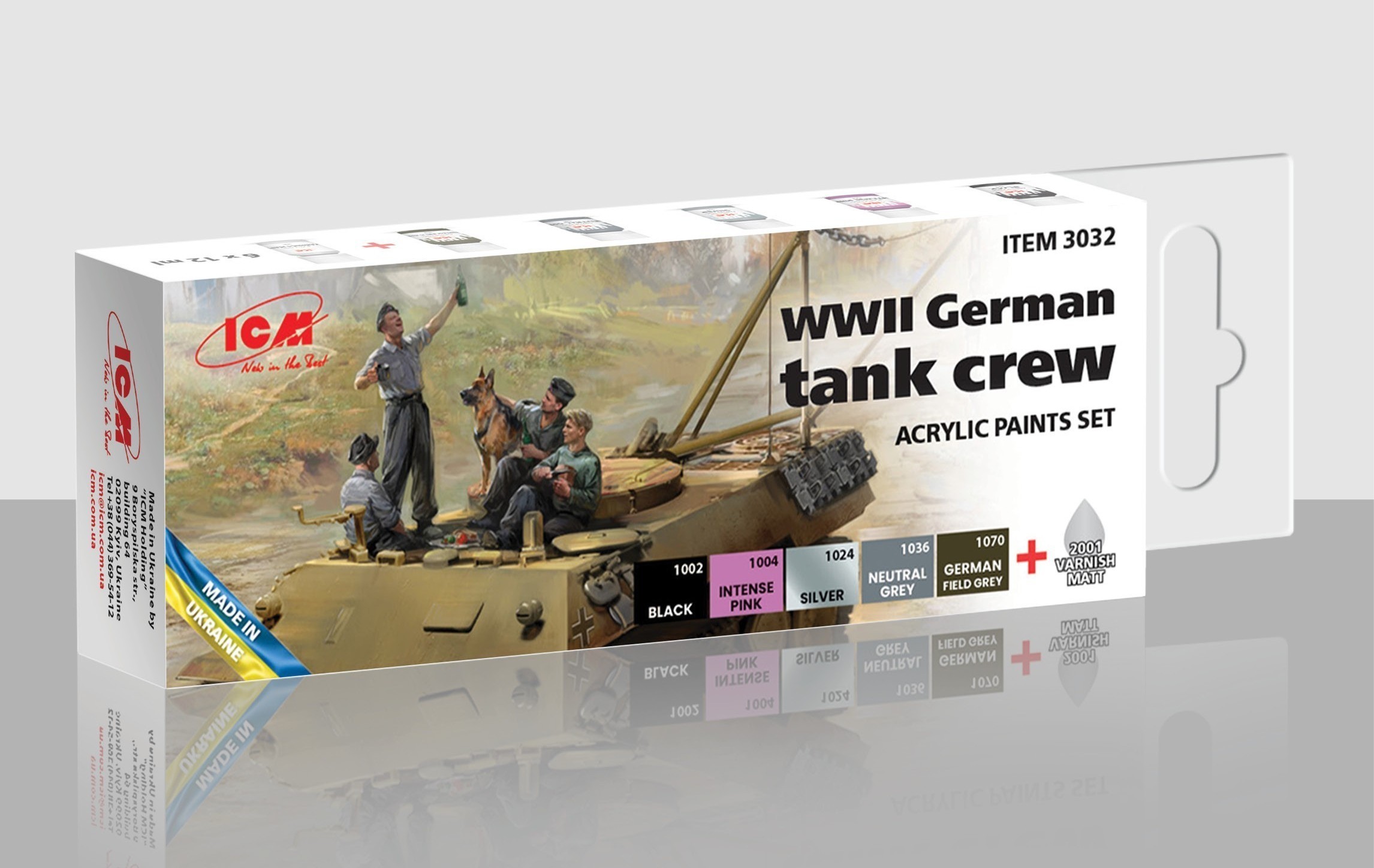 ICM Acrylic paint set for WWII German tank crew