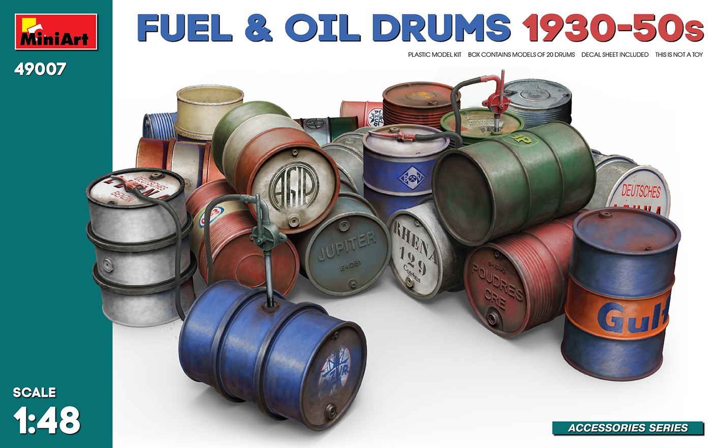 MiniArt Fuel & Oil Drums 1930-50s