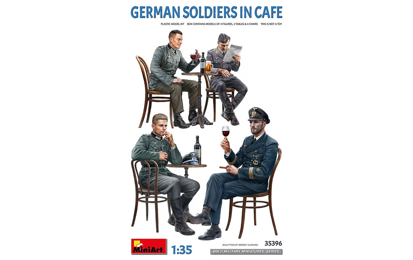 MiniArt German Soldiers In Cafe