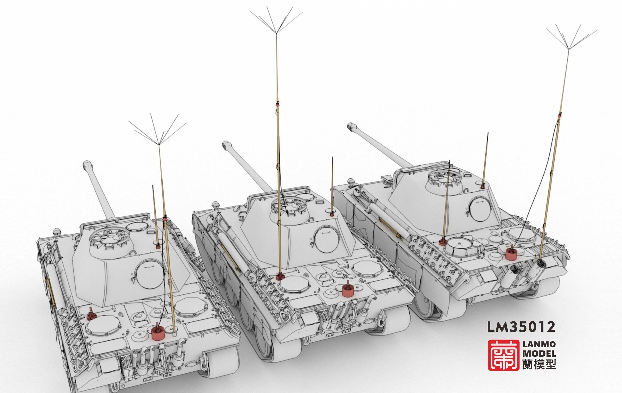 Lanmo Antenna Set for Befehlspanther