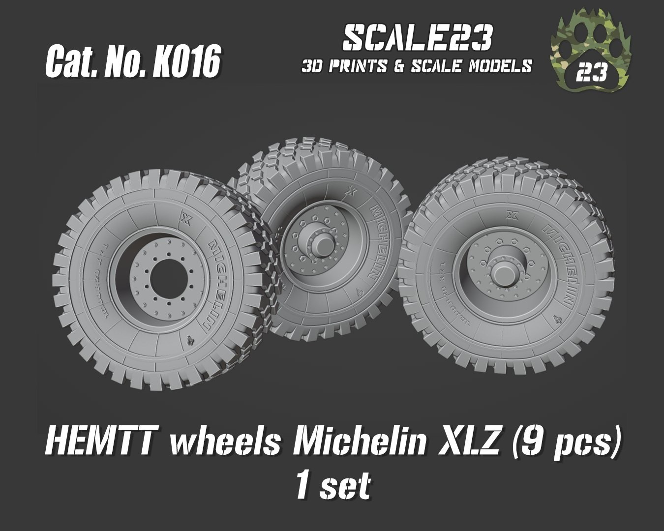 Scale23  Wheels for HEMTT truck