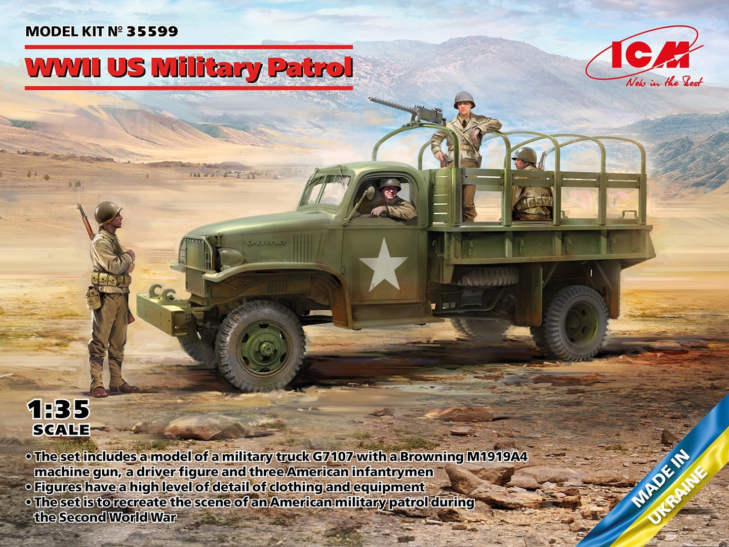 SOON ON SALE!  WWII US Military Patrol  (G7107 with MG M1919A4)