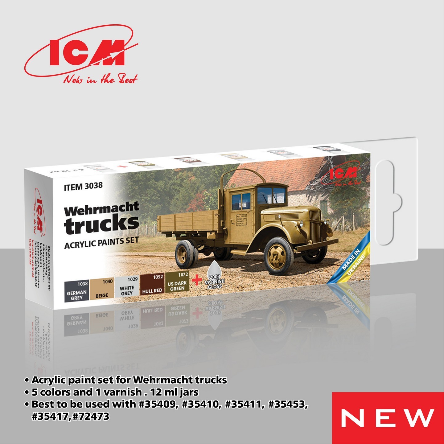 SOON ON SALE! Acrylic paints set for Wehrmacht trucks