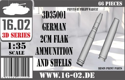 16.02 2cm Anti-Aircraft Ammunition & Shell Set