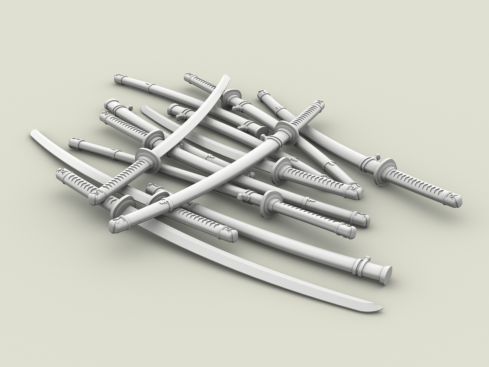 Japanese weapons and trophies.