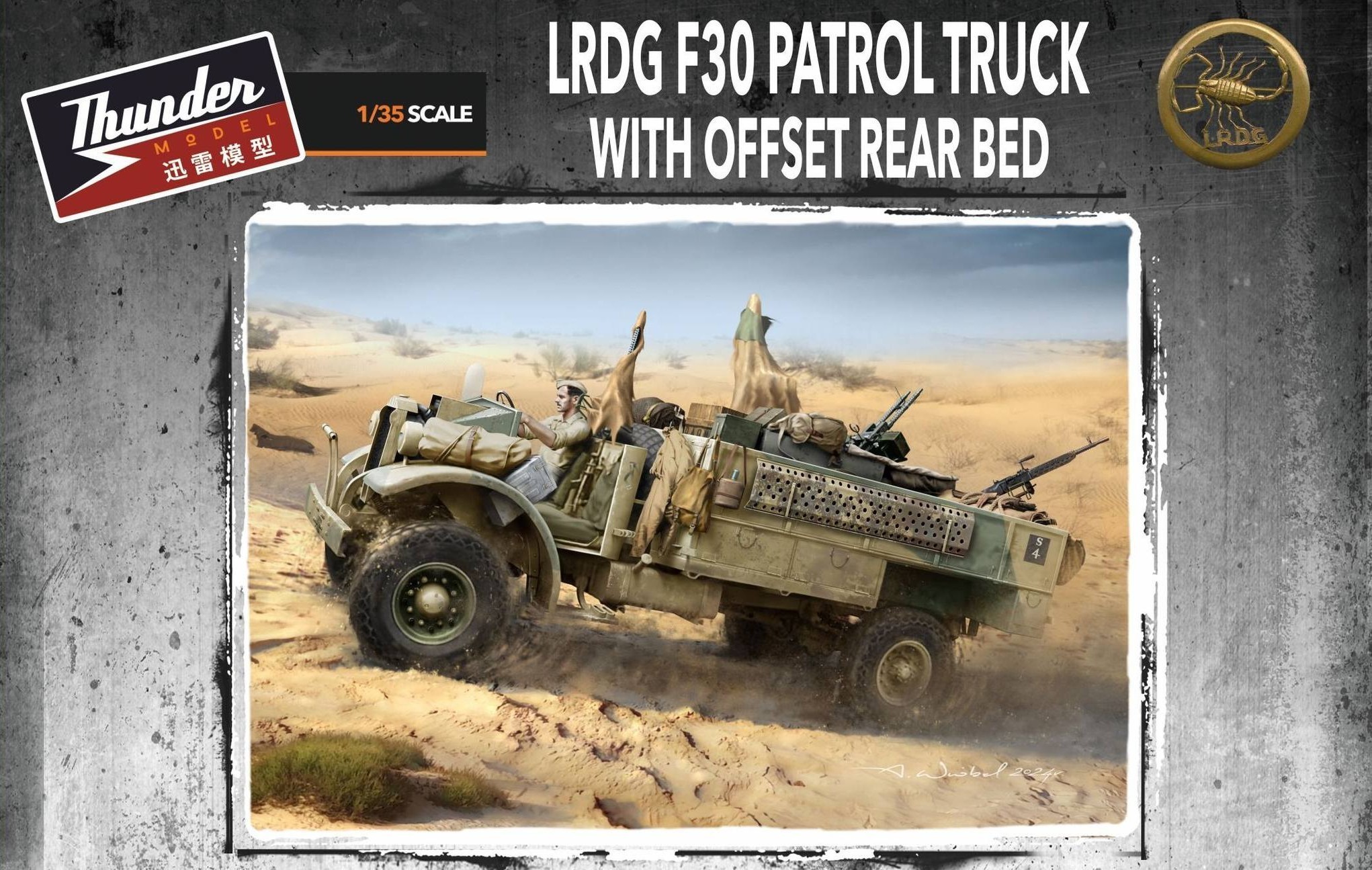 Thunder Model:  LRDG F30 Patrol truck with offset rear bed