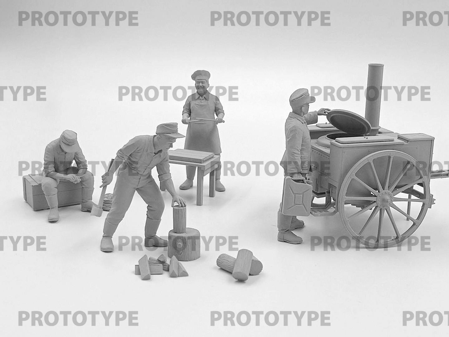 IN PROCESS! Feldküche WWII German Field Kitchen with cooks