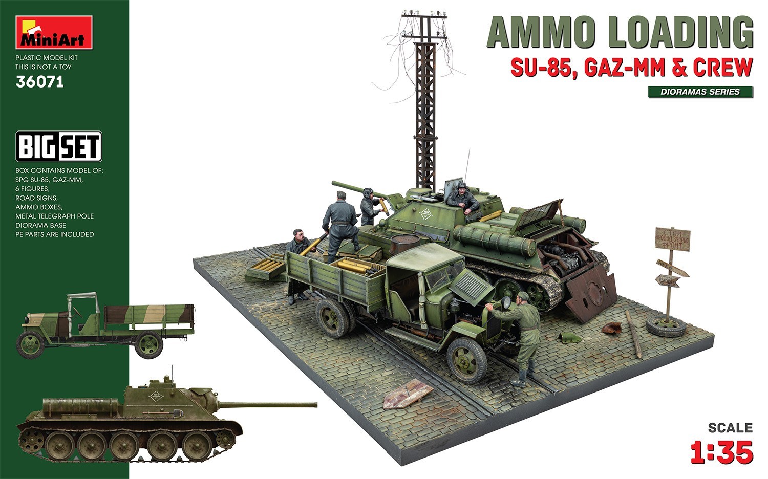 Set Diorama SU-85, GAZ-MM ET ÉQUIPAGE "Miniart" au 1/35e Miniart-36071-ammo-loading-su-85-gaz-mm-crew-big-set_1725007306-s