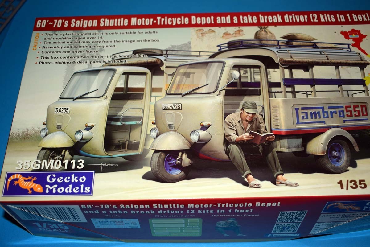 60s - 70s Saigon Shuttle Motor-Tricycles Depot and a Take a Break Driver (2 kits in 1 Box)
