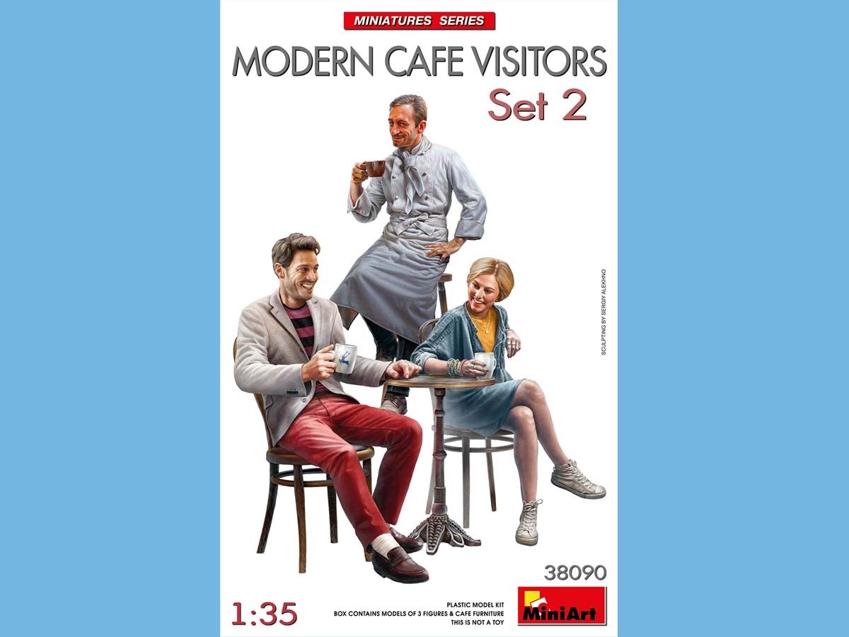 Modern Café Visitors Set 2