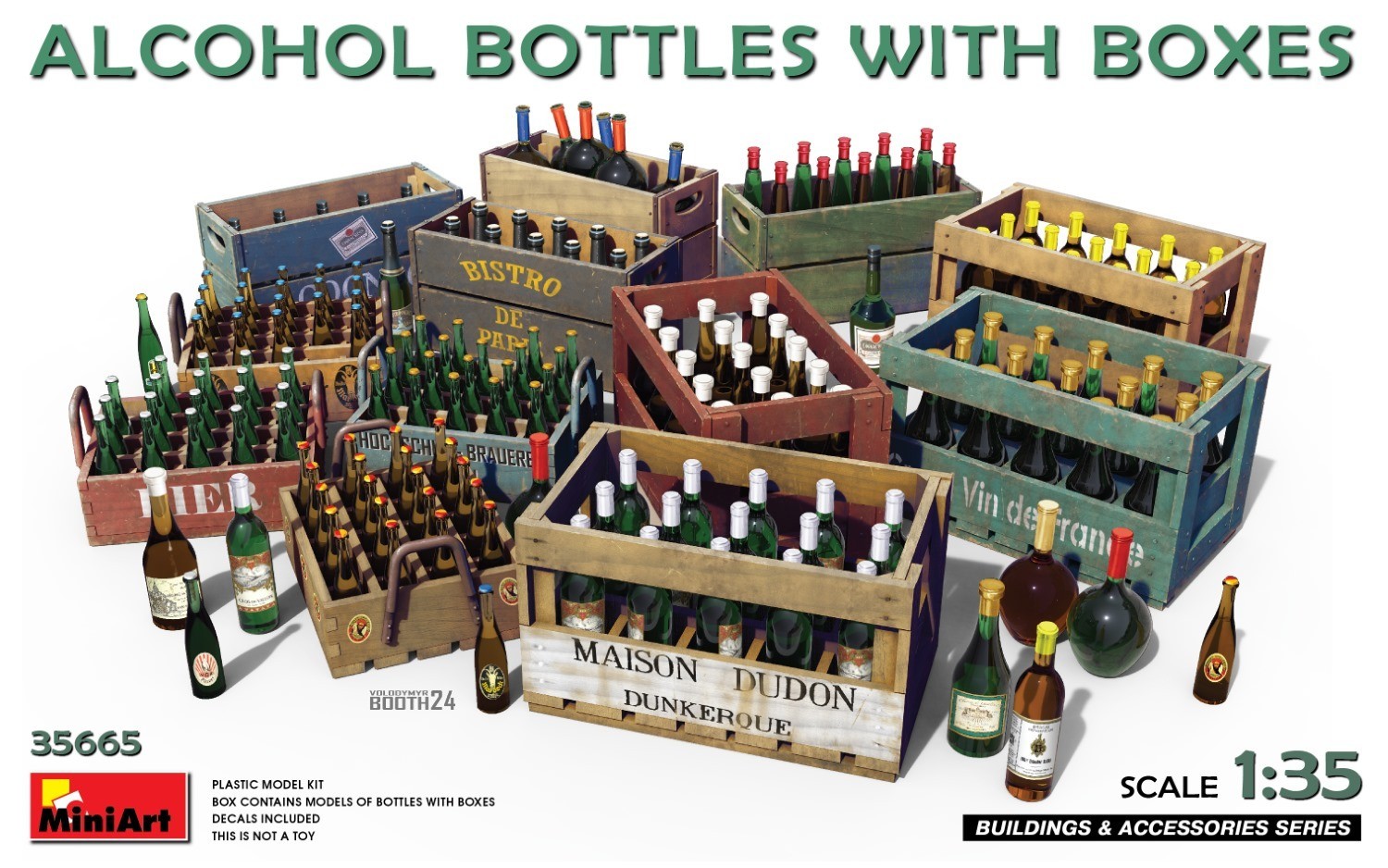 MiniArt 35665 ALCOHOL BOTTLES w/BOXES