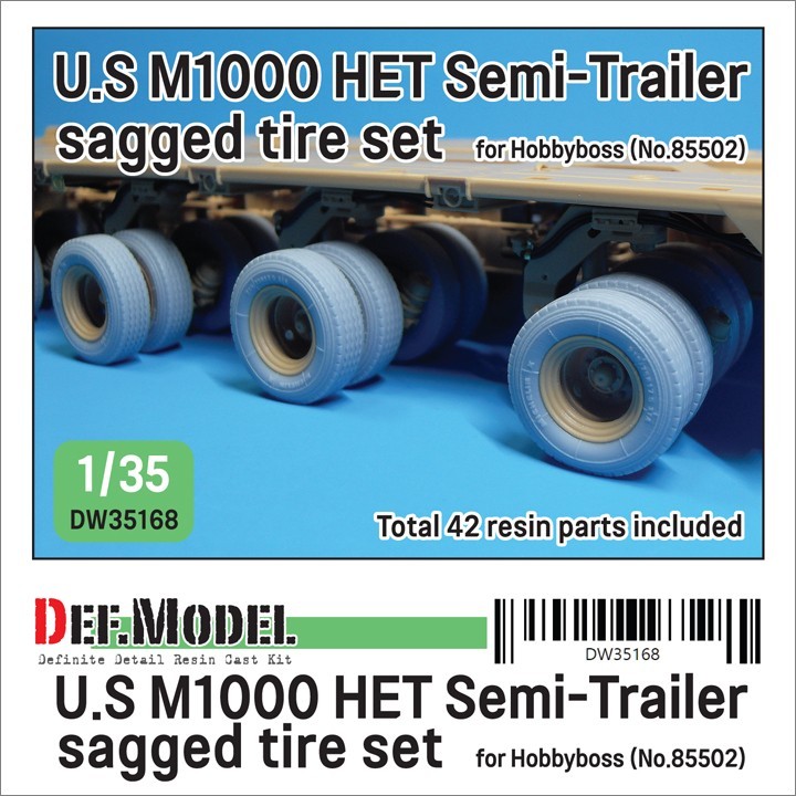 US M1000 HET Semi-Trailer Sagged Tire Set (DW35168)