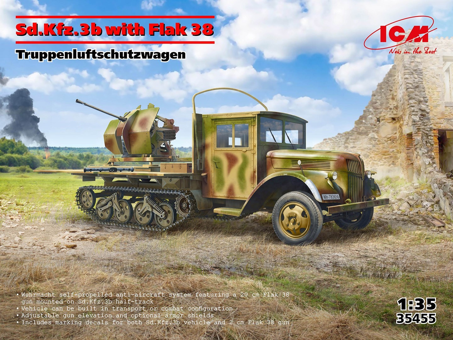 SOON ON SALE! Sd.Kfz.3b with Flak 38, Truppenluftschutzwagen