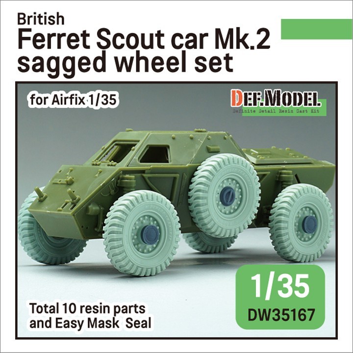 British Ferret Scout Car Mk.2 Sagged Wheel Set (DW35167)