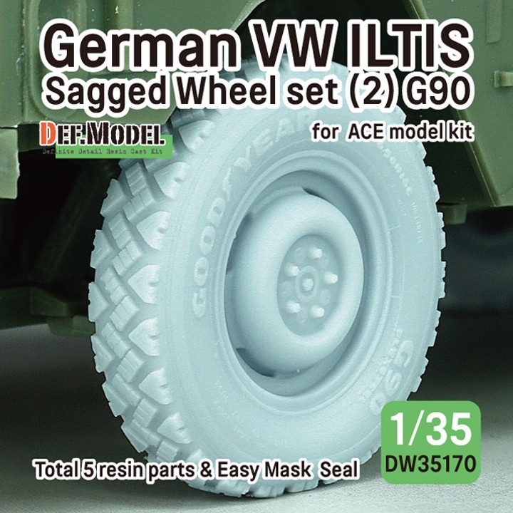 German VW ILTIS Sagged Wheel Set (2) G90 (DW35170)