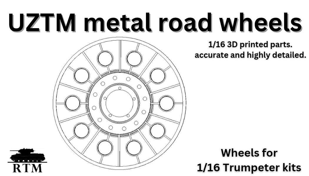 UZTM road wheels for T-34 in 1/16