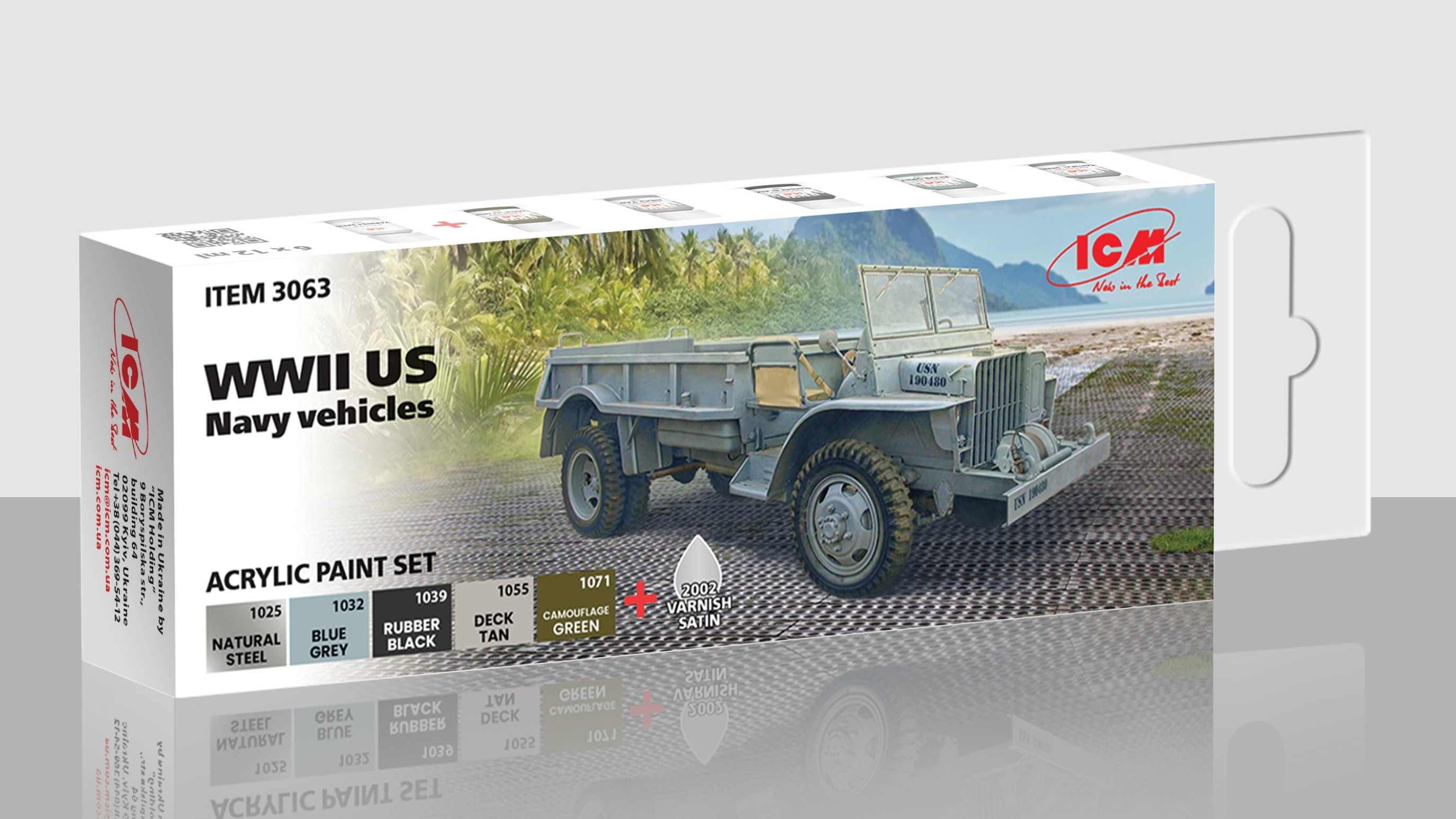 SOON ON SALE! Acrylic paint set for WWII US Navy vehicles