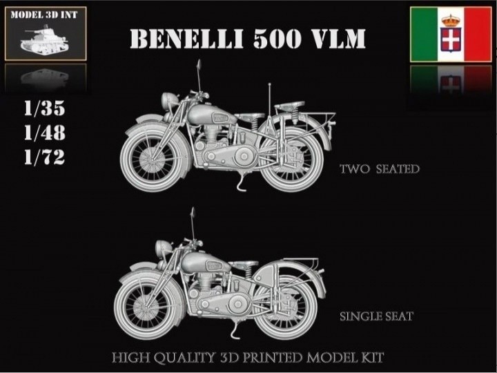 Italian motorcycle Benelli 500 VLM in 1/35