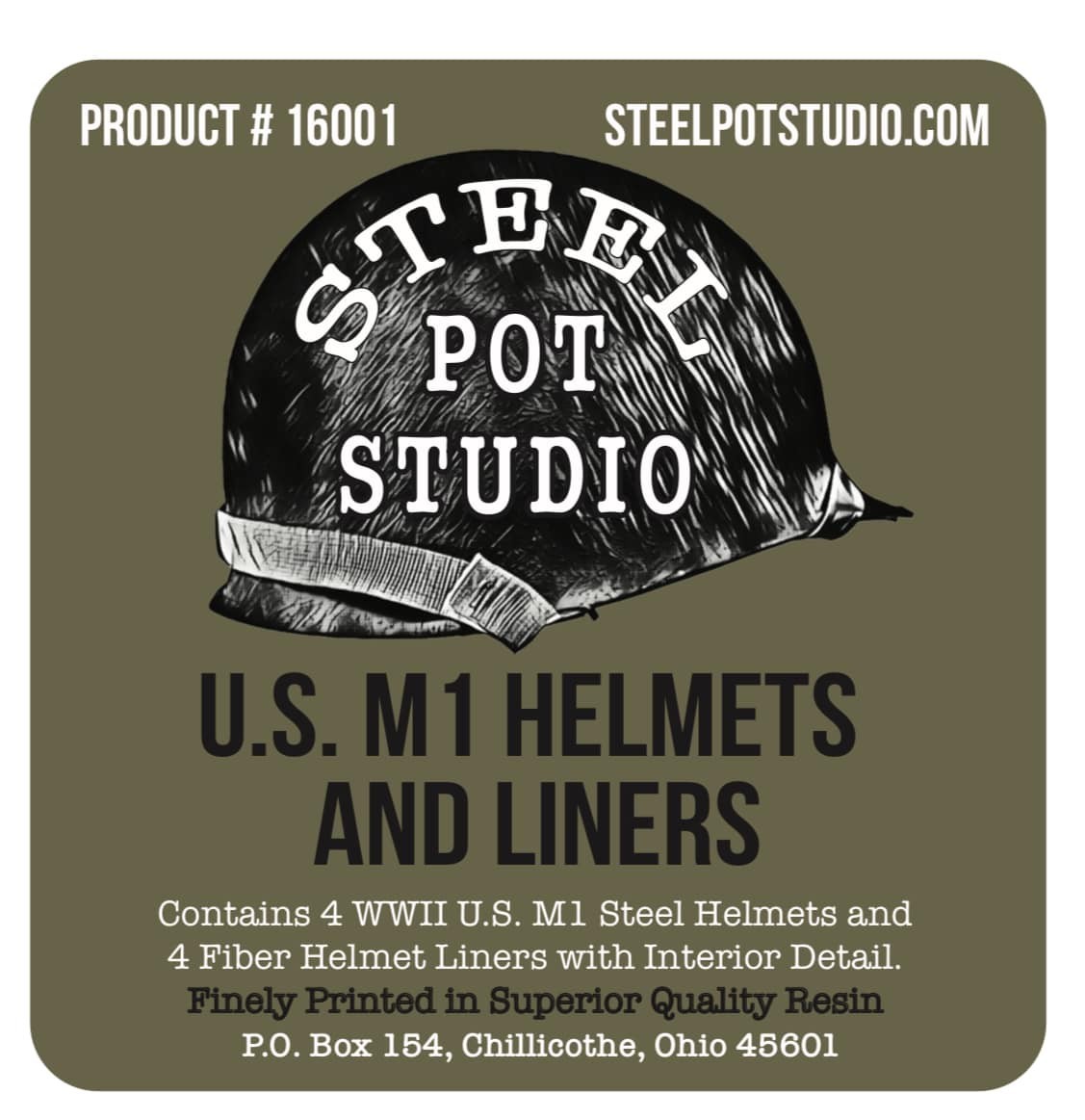 M1 Helmets and Liners in 1/16 Scale