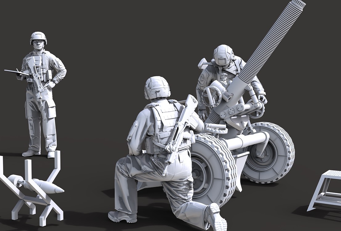 Modern French Artillery & Crew