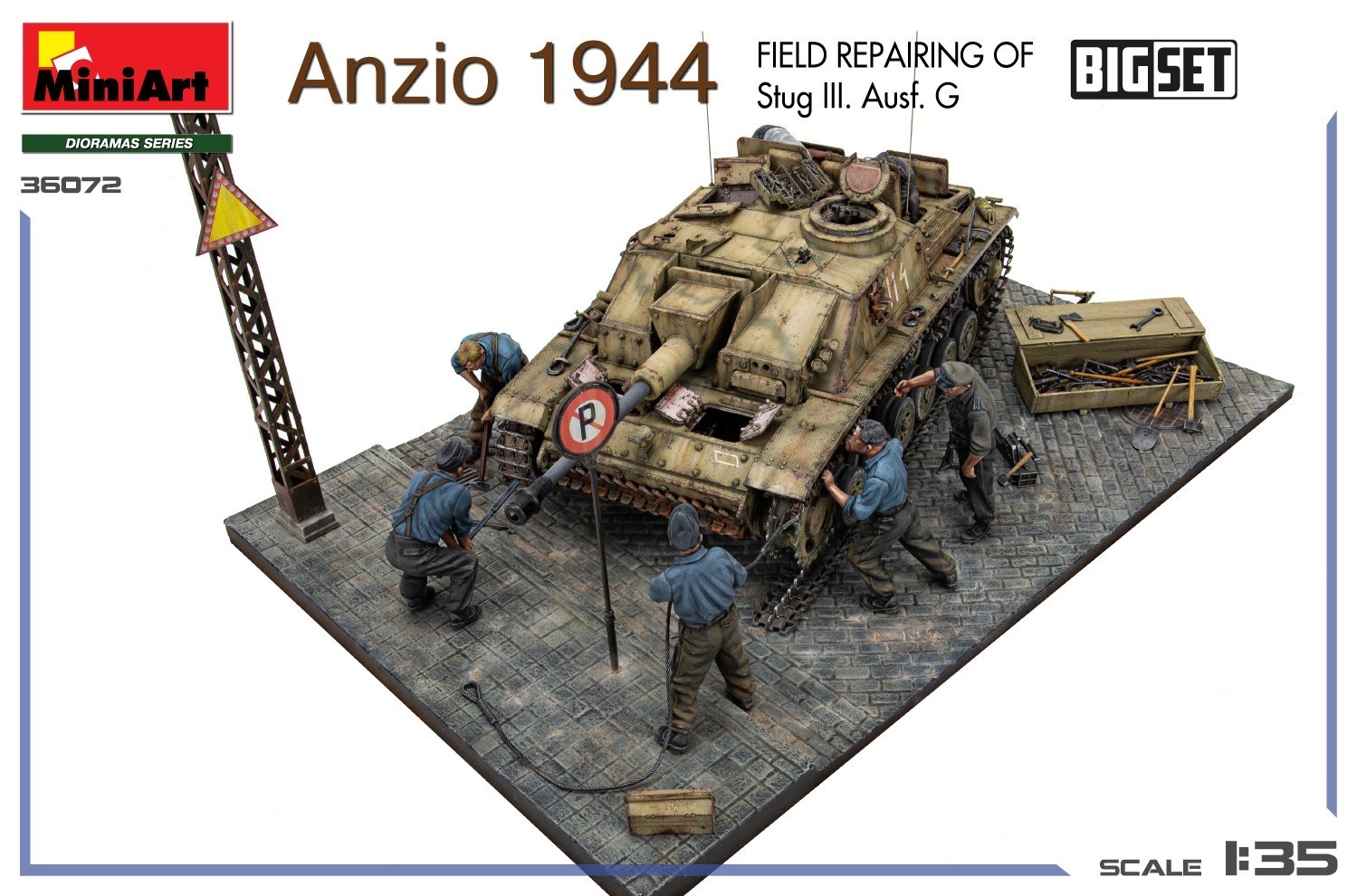 MiniArt 36072 Anzio 1944. Field Repairing of Stug III. Ausf. G.BIG SET