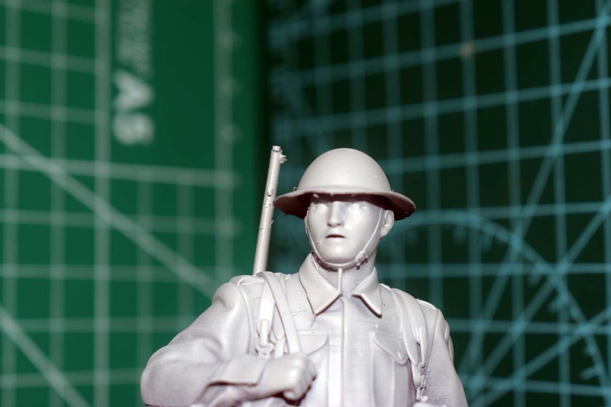 Marching WW2 British Infantry Soldier European Theatre