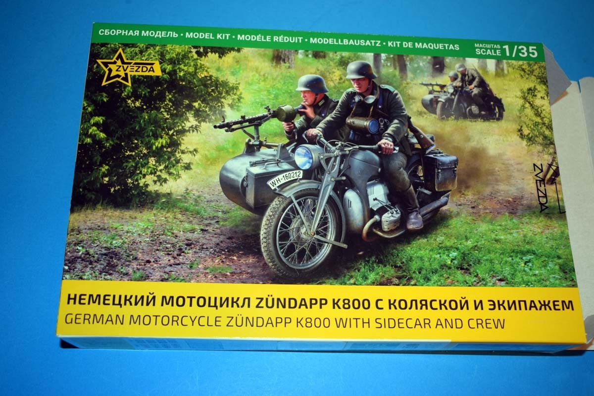 German Motorcycle Zundapp K800 with sidecar and crew
