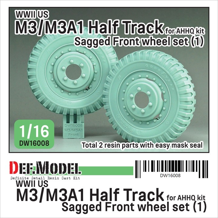 Large Scale M3/M3A1 Half Track Sagged Wheels