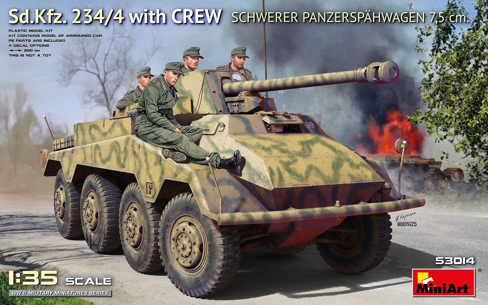 MiniArt 53014 Sd.Kfz. 234/4 w/CREW Schwerer Panzerspähwagen 7,5 cm.