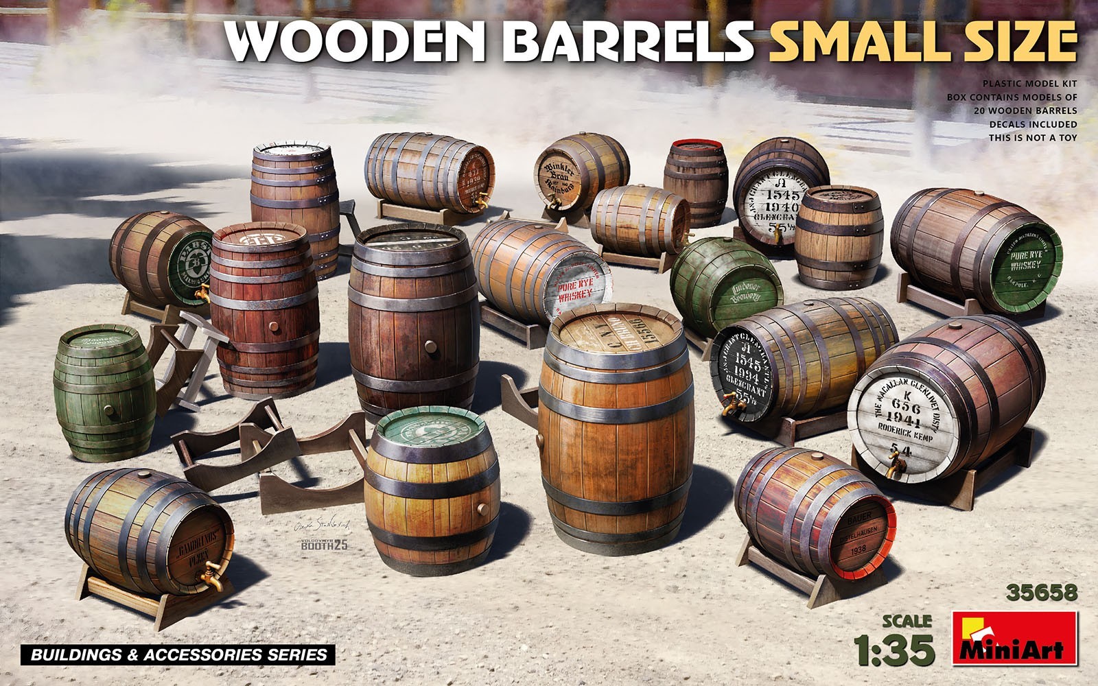 MiniArt 35658 WOODEN BARRELS. SMALL SIZE