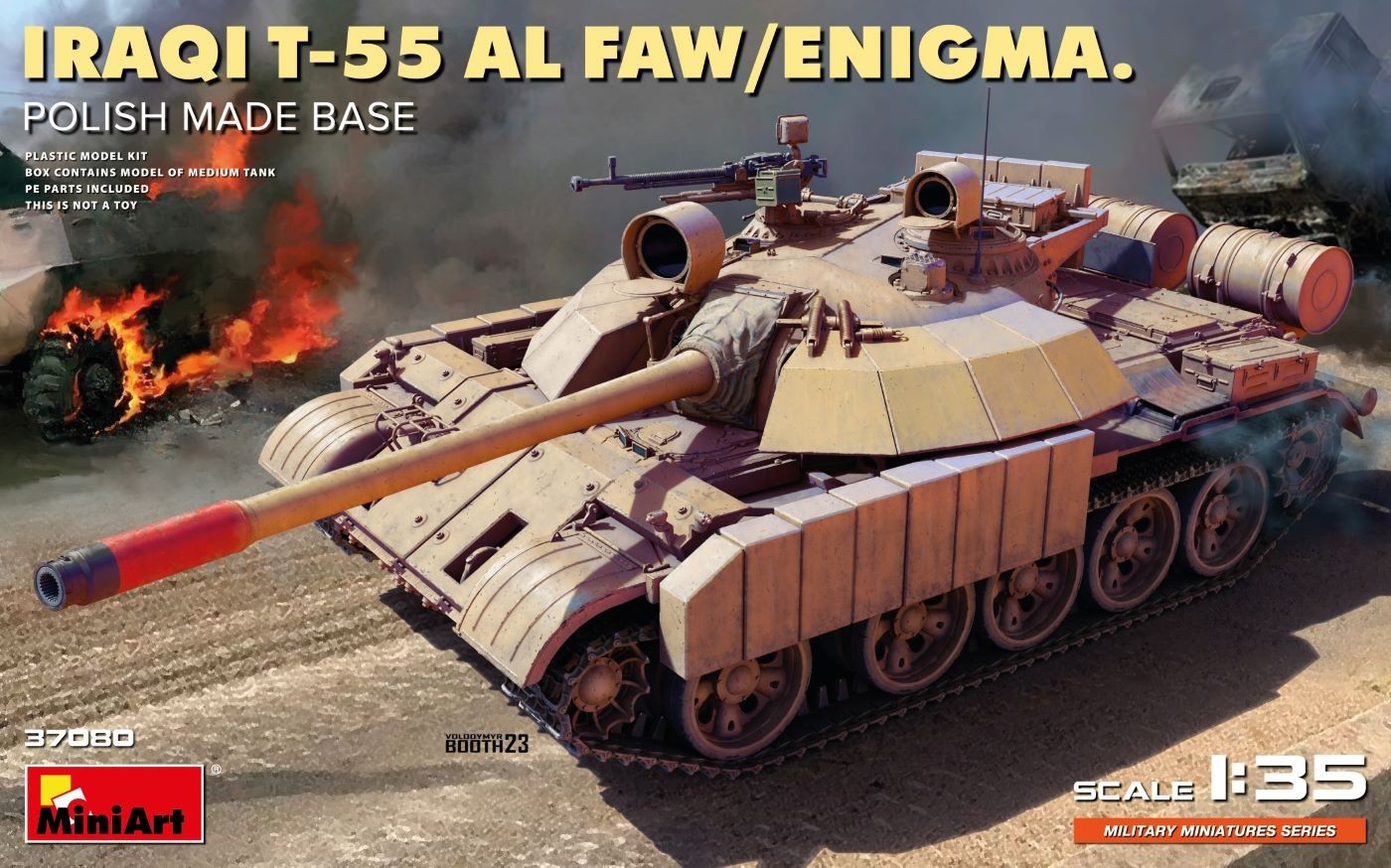 MiniArt 37080 IRAQI T-55 AL FAW/ENIGMA. POLISH MADE BASE