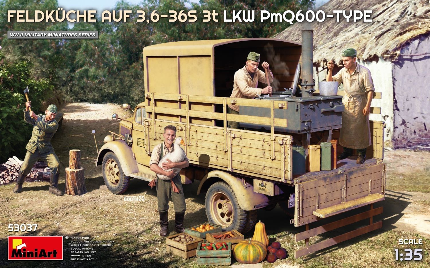 MiniArt 53037 FELDKÜCHE AUF 3,6-36S 3t LKW PmQ600-TYPE