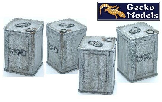 Gecko Models: 1/16 British 4 Gallon petrol tins