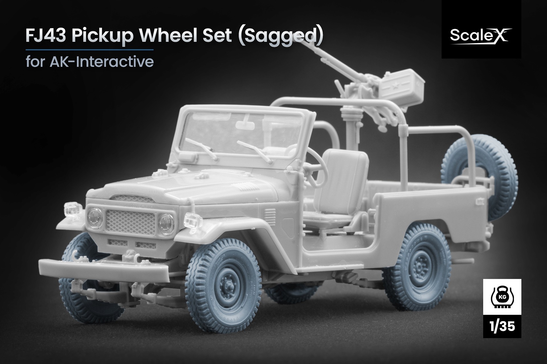FJ43 Sagged Wheel Set (WM 35033S)